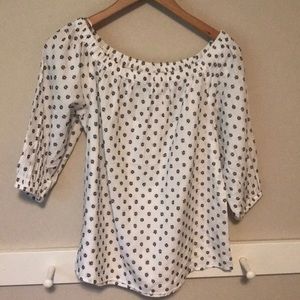 White and Navy H&M Top